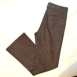 Cerruti Jeans Straight Leg Bootcut Brown Denim Pants Womens Sz 6/8 Made in Italy